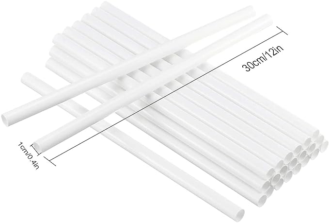 Plastic cake dowels support of double tire cakes (12 inch long size)