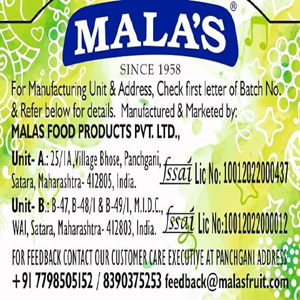 Mala's Mala Butter Scotch Crush 750 gm